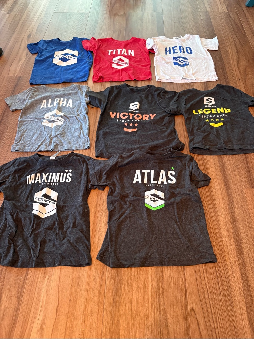 Lot of 8 Kidstrong Shirts- Sizes 2-4T